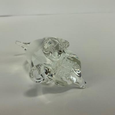 -247- ART GLASS | Clear Glass Penguin Figure