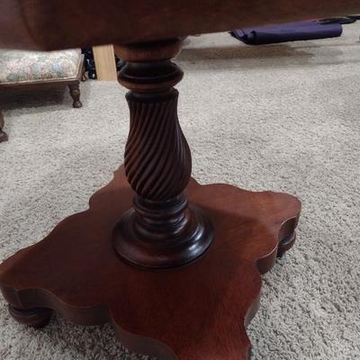 Mahogany Octagonal Pedestal Side Table