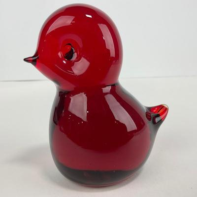-248- VIKING Ruby Red Bird Figure