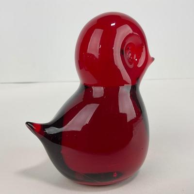 -248- VIKING Ruby Red Bird Figure