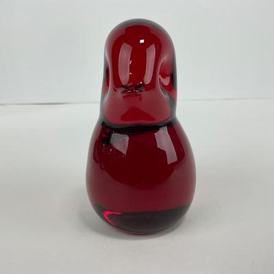 -248- VIKING Ruby Red Bird Figure