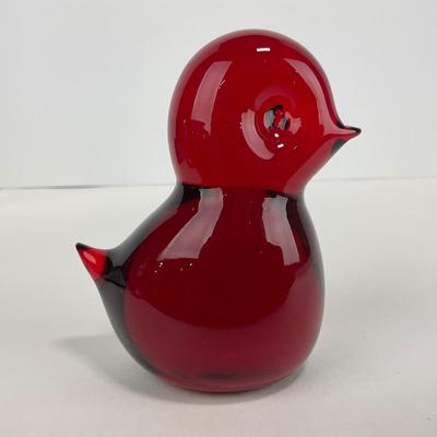 -248- VIKING Ruby Red Bird Figure