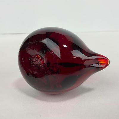 -248- VIKING Ruby Red Bird Figure