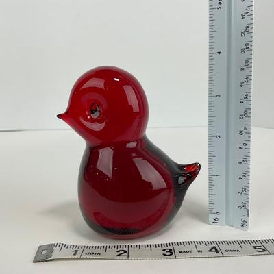 -248- VIKING Ruby Red Bird Figure