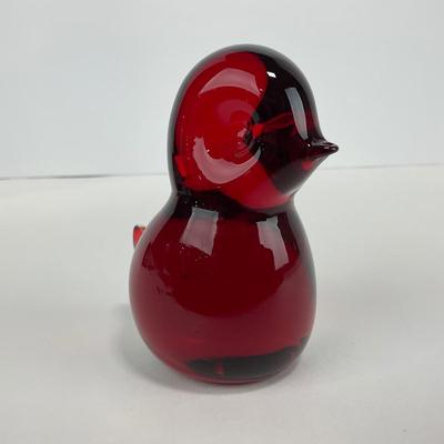 -248- VIKING Ruby Red Bird Figure