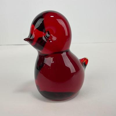 -248- VIKING Ruby Red Bird Figure