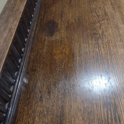 Antique Oak Barley Twist Hall Table or Console