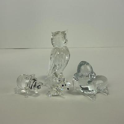 -249- ART GLASS | Miscellaneous Clear Glass Animal Figures