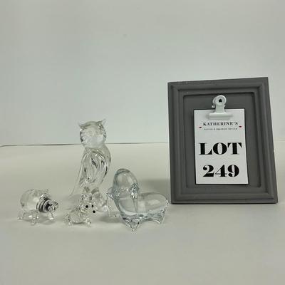 -249- ART GLASS | Miscellaneous Clear Glass Animal Figures