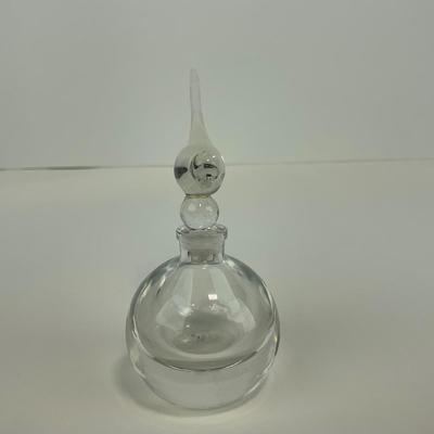 -250- COLLECTIBLE | Clear Glass Perfume Bottle Bird Figure