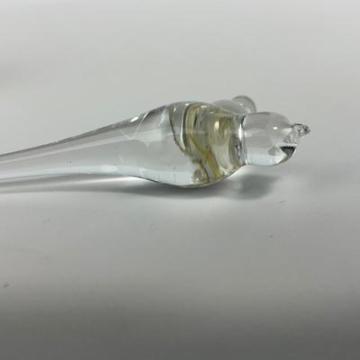 -250- COLLECTIBLE | Clear Glass Perfume Bottle Bird Figure