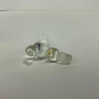 -250- COLLECTIBLE | Clear Glass Perfume Bottle Bird Figure