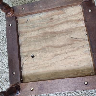 Upholstered Top Wood Framed Foot Stool Choice A