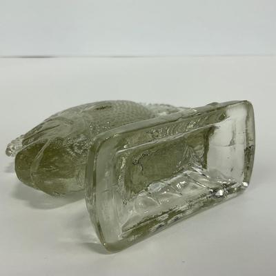 -251- COLLECTIBLE | Clear Glass Deep Sea Fish Bookend