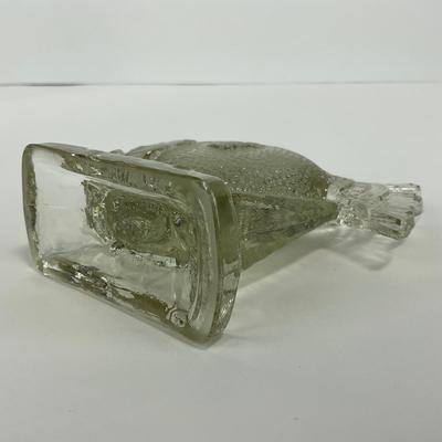-251- COLLECTIBLE | Clear Glass Deep Sea Fish Bookend
