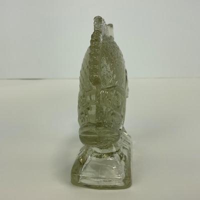 -251- COLLECTIBLE | Clear Glass Deep Sea Fish Bookend