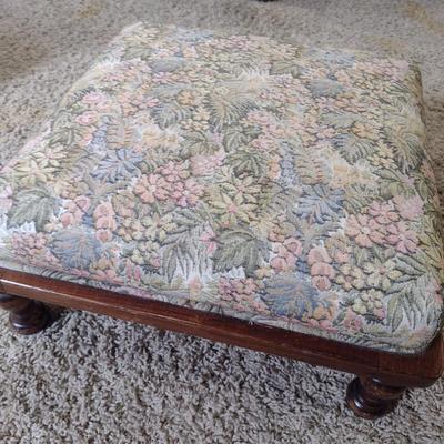 Upholstered Top Wood Framed Foot Stool Choice B