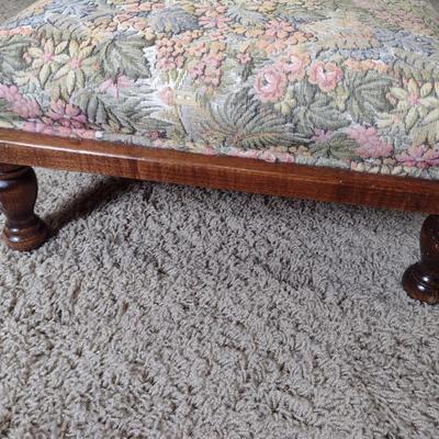 Upholstered Top Wood Framed Foot Stool Choice B