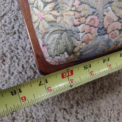 Upholstered Top Wood Framed Foot Stool Choice B