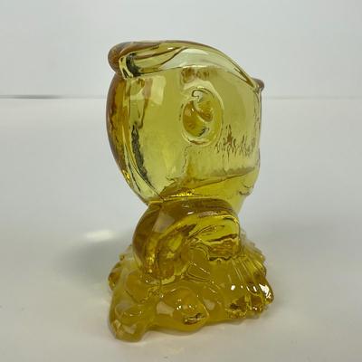-253- HEISEY | By Imperial Sunshine Yellow Fish Matchbox Holder