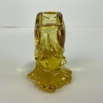 -253- HEISEY | By Imperial Sunshine Yellow Fish Matchbox Holder