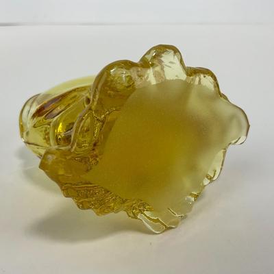 -253- HEISEY | By Imperial Sunshine Yellow Fish Matchbox Holder