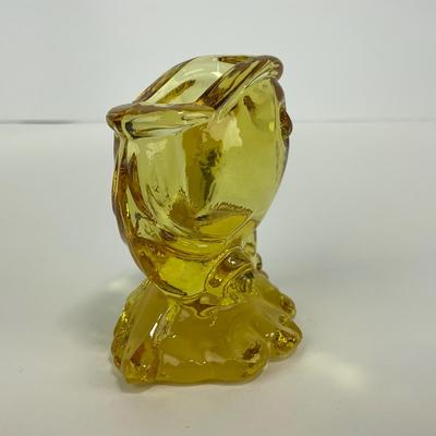 -253- HEISEY | By Imperial Sunshine Yellow Fish Matchbox Holder