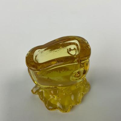 -253- HEISEY | By Imperial Sunshine Yellow Fish Matchbox Holder