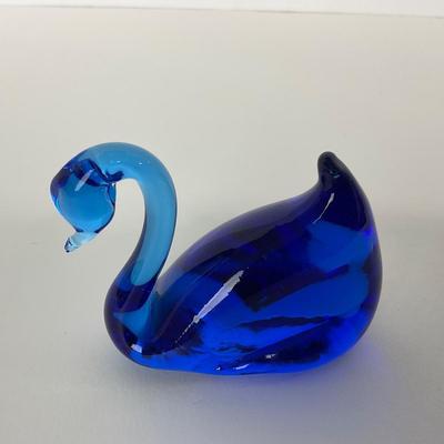 -254- PILGRIM | Blue Swan Paperweight Figure