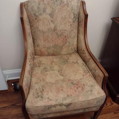 French Country Design Upholstered Wingback Chair