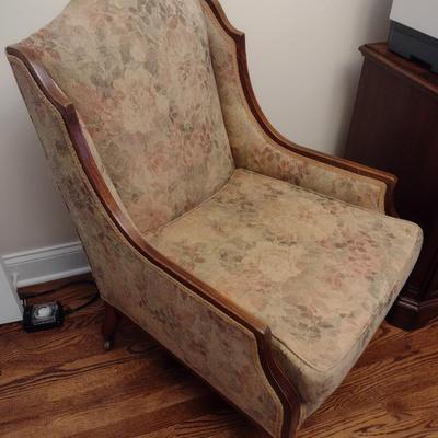 French Country Design Upholstered Wingback Chair