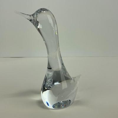 -255- DAUM | France Duck Figure | Signed