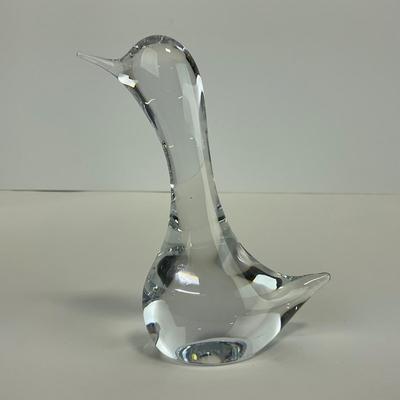 -255- DAUM | France Duck Figure | Signed