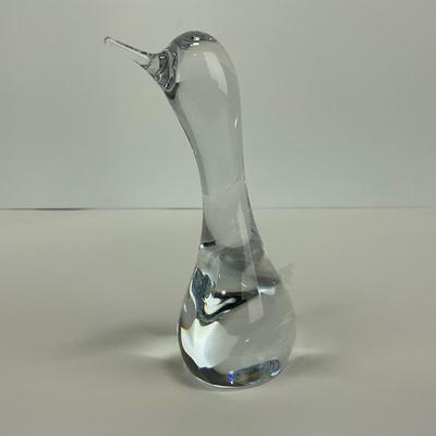 -255- DAUM | France Duck Figure | Signed