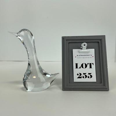 -255- DAUM | France Duck Figure | Signed