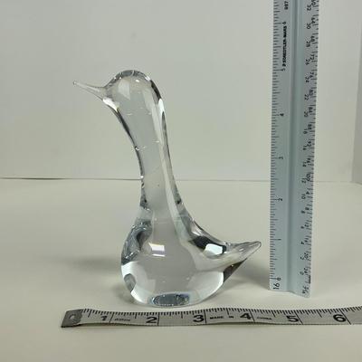 -255- DAUM | France Duck Figure | Signed