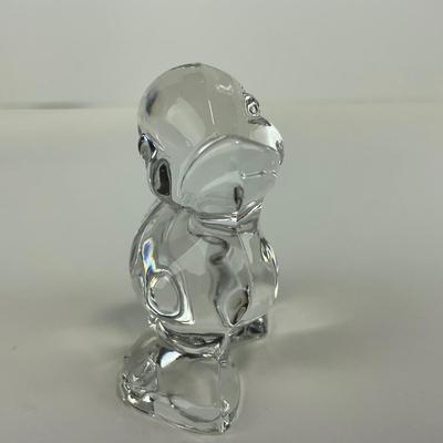 -257- FOSTORIA | Clear Glass momma Duck & Duckling Figures