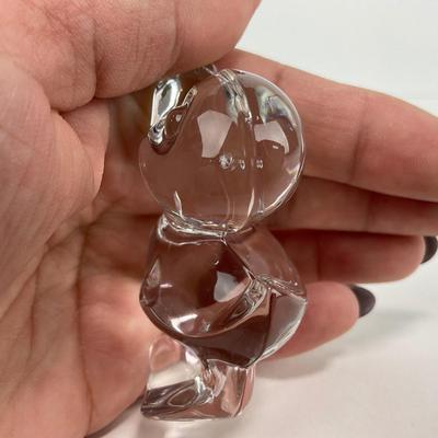 -257- FOSTORIA | Clear Glass momma Duck & Duckling Figures