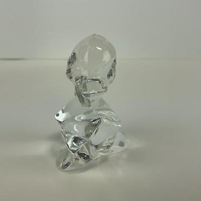 -257- FOSTORIA | Clear Glass momma Duck & Duckling Figures