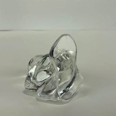 -257- FOSTORIA | Clear Glass momma Duck & Duckling Figures