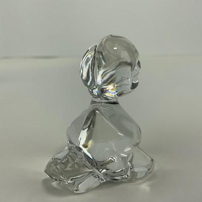 -257- FOSTORIA | Clear Glass momma Duck & Duckling Figures