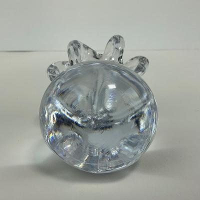 -261- COLLECTIBLE | Clear Glass Octopus Paperweight Figure