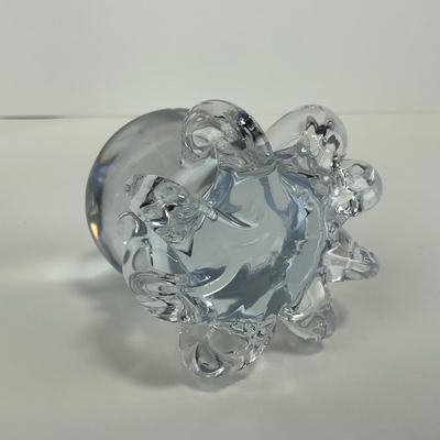 -261- COLLECTIBLE | Clear Glass Octopus Paperweight Figure
