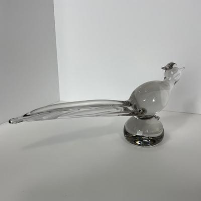 -264- TIFFIN | Clear Glass Pheasant Figure