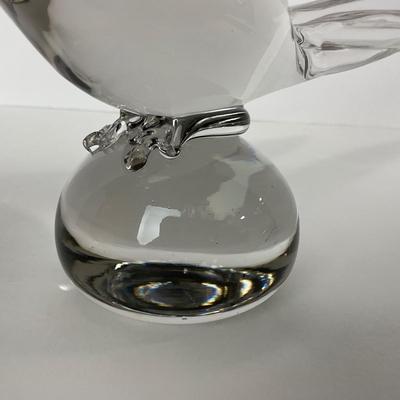-264- TIFFIN | Clear Glass Pheasant Figure