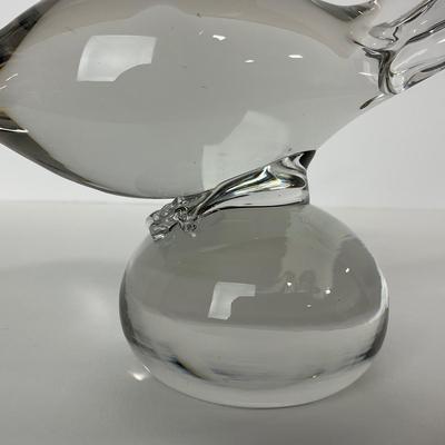 -266- TIFFIN | Clear Glass Pheasant Figure