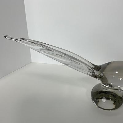 -266- TIFFIN | Clear Glass Pheasant Figure