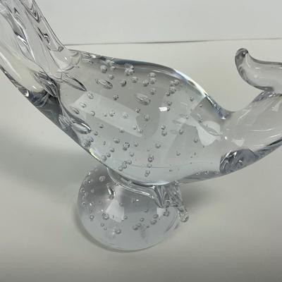 -68- COLLECTIBLE | Clear Glass Pheasant Figure