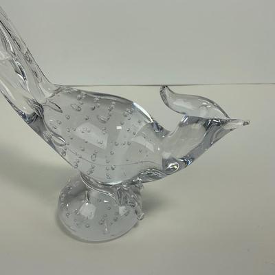 -68- COLLECTIBLE | Clear Glass Pheasant Figure