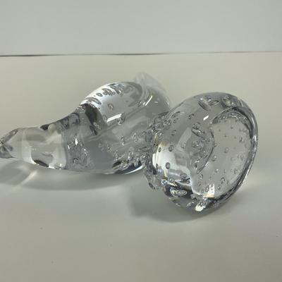 -68- COLLECTIBLE | Clear Glass Pheasant Figure